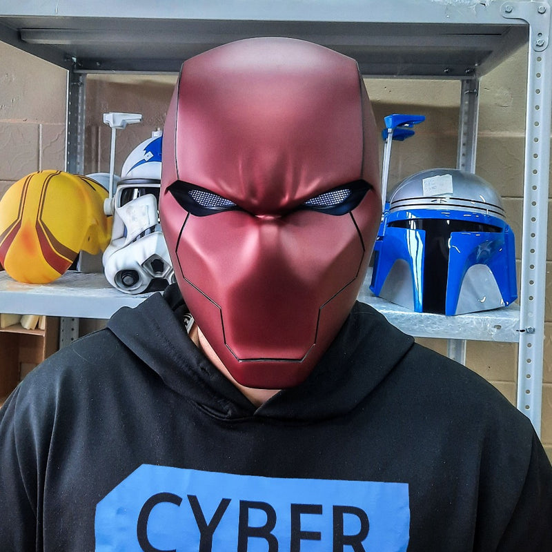Red Hood Matt Helmet from DC Comics / DC Universe / Cosplay Helmet / Jason Todd Helmet / DC Comics Helmet Cyber Craft