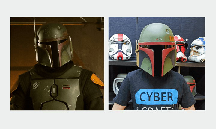 Boba Fett Fresh Helmet from Star Wars / Star Wars Helmet / Cosplay Helmet / The Book of Boba Fett Helmet Cyber Craft