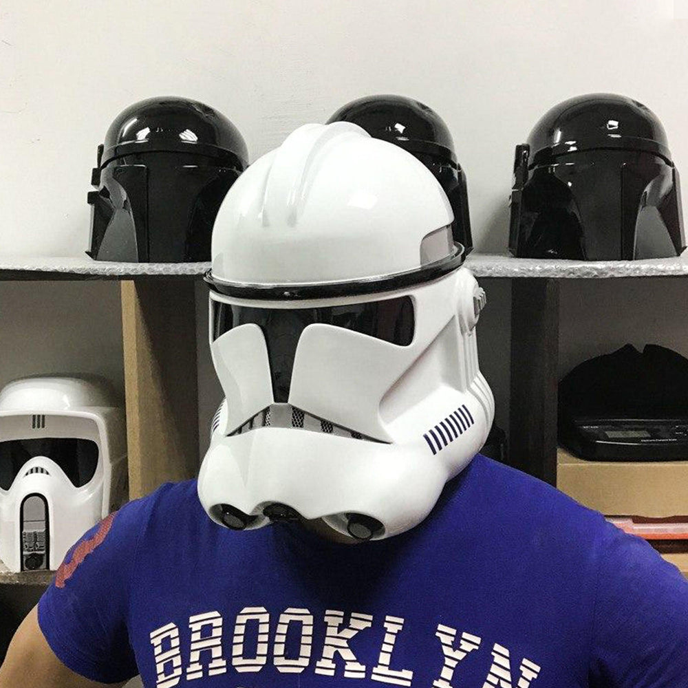 Clone Trooper Phase 2 Clean Helmet from Star Wars / Cosplay Helmet / Clone Wars / Star Wars Helmet Cyber Craft