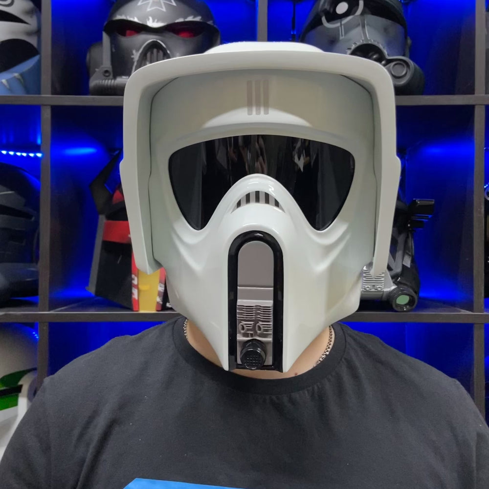 Biker Scout Trooper Helmet from Star Wars / Cosplay Helmet / Imperial Trooper Helmet / Star Wars Helmet Cyber Craft