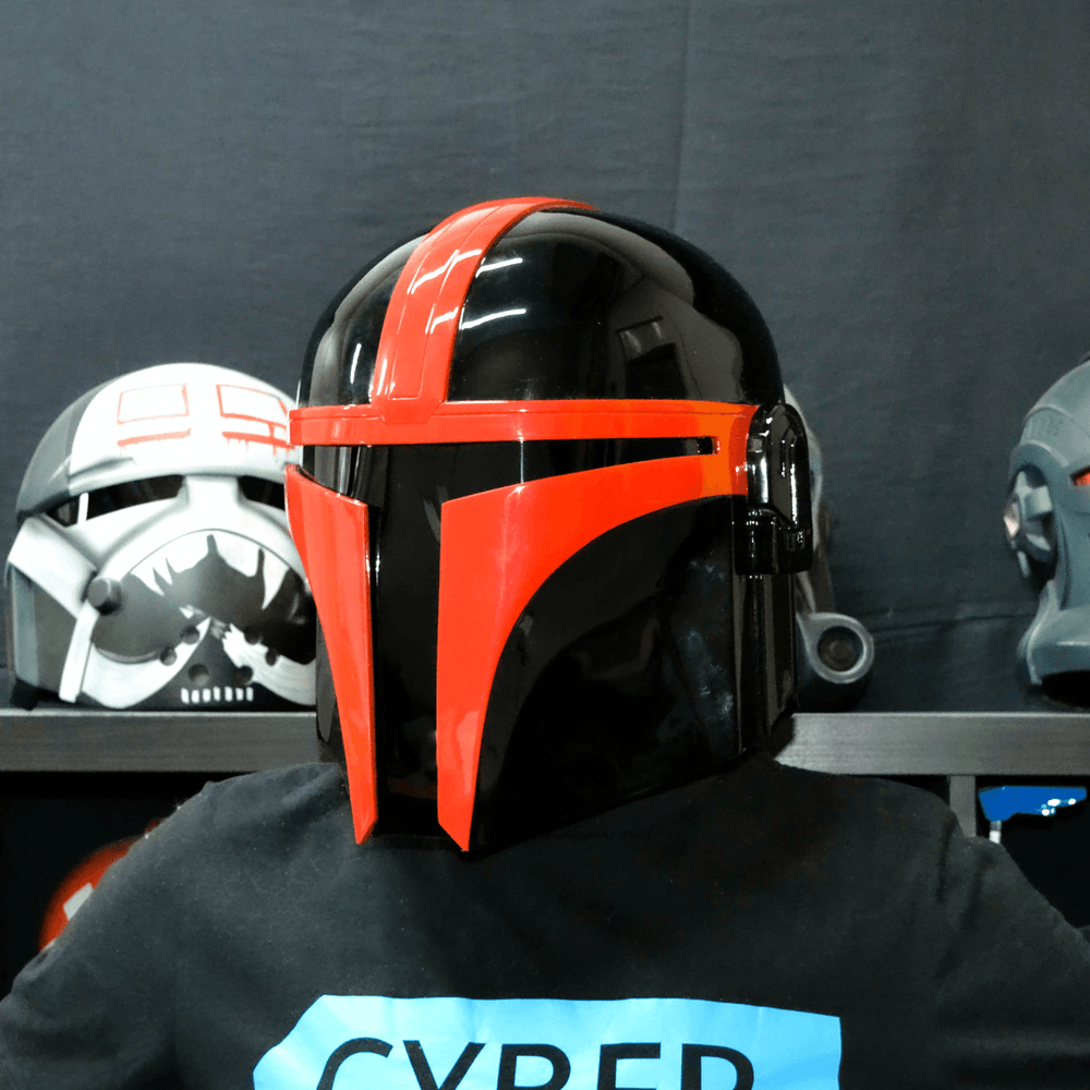 Mandalorian Helmet from Star Wars Series (Red-Black Version) / Cosplay Helmet / Mandalorian Helmet / Star Wars Helmet Cyber Craft