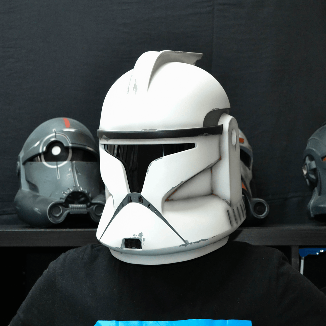 Clone Trooper Phase 1 Shiny and Weathered Helmets from Star Wars / Cosplay Helmet / Clone Wars Phase 1 Helmet / Star Wars Helmet Cyber Craft