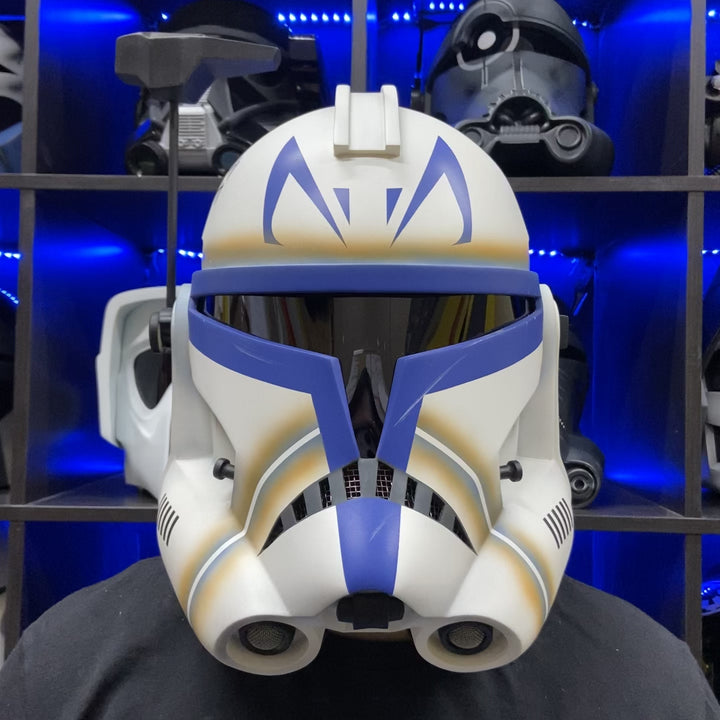 Captain Rex Clone Trooper Phase 2 Helmet from Clone Wars Series from Star Wars / Cosplay Helmet / Commander Helmet / Star Wars Helmet Cyber Craft