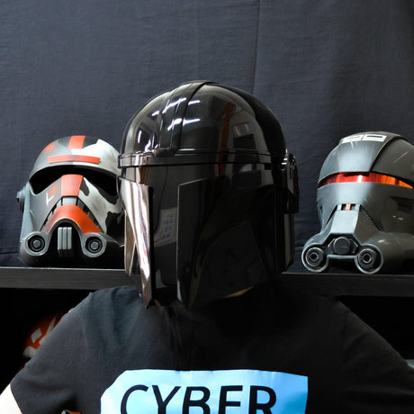 Mandalorian Black Version Helmet from Star Wars Series / Cosplay Helmet / Star Wars Helmet Cyber Craft