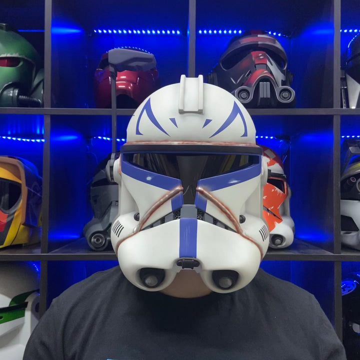 Realistic Captain Rex Clone Trooper Phase 2 Helmet from Star Wars / Cosplay Helmet / Commander Helmet / Star Wars Helmet Cyber Craft