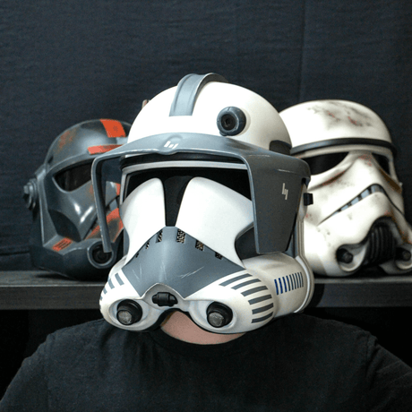 Kamino Guard with Peak Clone Trooper Phase 2 Helmet from Star Wars / Cosplay Helmet / Clone Wars Phase 2 Helmet / Star Wars Helmet Cyber Craft