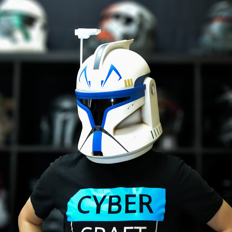 Clone Trooper Phase 1 Captain Rex Weathered Helmet from Star Wars / Star Wars Helmet Cyber Craft