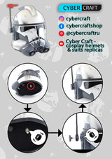 Arc Trooper Commander Colt Helmet from Star Wars / Cosplay Helmet / Arc Trooper Helmet / Rancor Battalion / Star Wars Helmet Cyber Craft