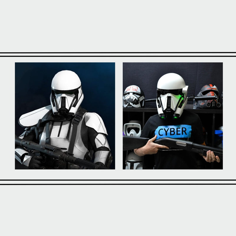 Death Trooper - Ghost Clean Helmet with LED